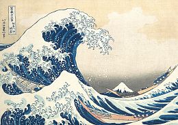 Frey's 500-piece Puzzle: The Big Wave in Kanagawa, Fuji Katsushika Hokusai