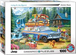 Eurographics 1000 parts Puzzle: Loading a Jeep Wagoneer