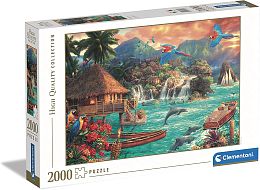 Puzzle Clementoni 2000 details: The life of a tropical island