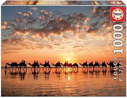 Puzzle Educa 1000 pieces: Sunset on the beach cable beach