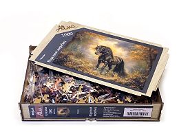 Wooden puzzle 1000 Horse parts. The Black Stallion