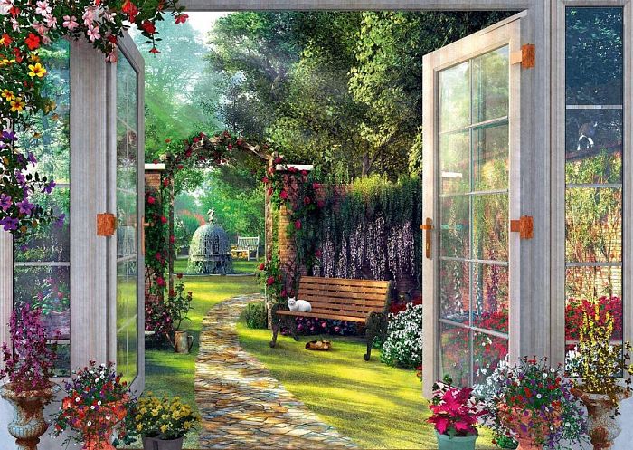 Schmidt puzzle 1000 pieces: Views of enchanted garden 59592