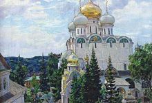 Puzzle 1500 Stella: Vasnetsov A.M.Novodevichy Monastery. The cathedral