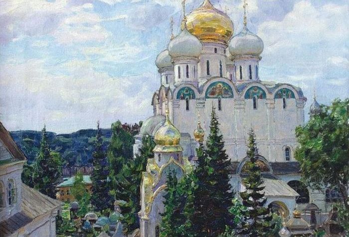 Puzzle 1500 Stella: Vasnetsov A.M.Novodevichy Monastery. The cathedral TG159134