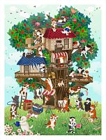 Pintoo Puzzle 1200 pieces: Nyansongi. Colored Cat Tree