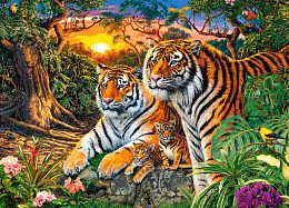 Castorland Puzzle 180 pieces: The Tiger Family