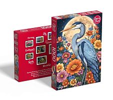 Cherry Pazzi 1000-piece puzzle: A Heron under a Full Moon