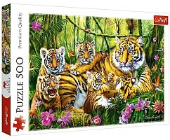 Trefl puzzle 500 items: Family of tigers