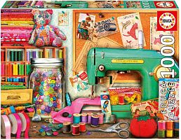 Puzzle Educa 1000 pieces: Sewing area