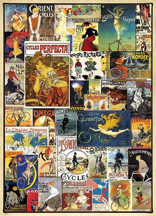 Eurographics 1000 Pieces Puzzle: Vintage Bicycle Posters 6000-0756