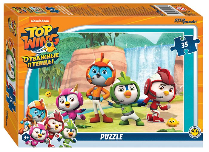 Puzzle Step 35 details: Brave Chicks (Nickelodeon) 91199