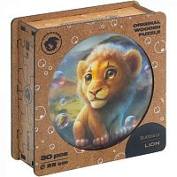 Wooden UNIDRAGON puzzle 30 pieces: Bubblezz. The lion cub