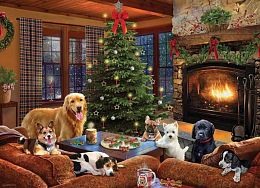 Cobble Hill 500 Pieces Puzzle: A Christmas treat for Dogs