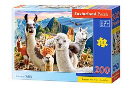 Puzzle Castorland 200 details: Selfie llamas