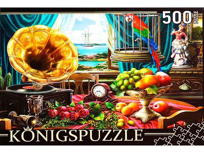 Puzzle Konigspuzzle 500 items: still life With Gramophone ХК500-6312