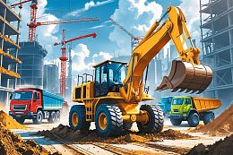 Trefl 60-piece Puzzle: Backhoe Loader