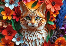 Trefl 1000-piece Puzzle: 40 years of Trefl the Cat