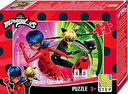 Set of 5 54-piece puzzles Step: Lady Bug and Super Cat