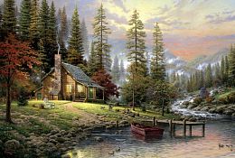 Schmidt puzzle 500 pieces: Thomas kinkade. Quiet privacy