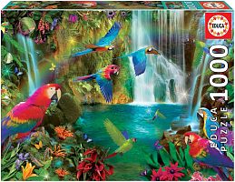 Puzzle Educa 1000 pieces Tropical parrots