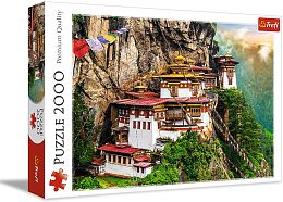 Trefl puzzle 2000 details: tiger's nest, Bhutan