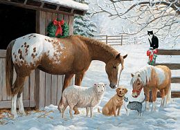 Cobble Hill Puzzle 350 Pieces: Pets before Christmas