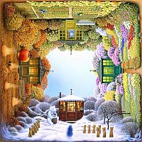 Pintoo puzzle 900 pieces: Jacek Jerka. Four seasons