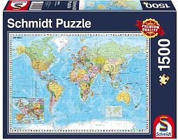 Schmidt puzzle 1500 pieces: world Map