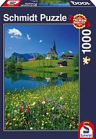 Schmidt Puzzle 1000 pieces: Inzell, Einsiedlhof and St. Peter's Church Nicholas