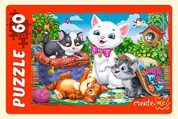 Puzzle Red Cat 60 details: Funny cats