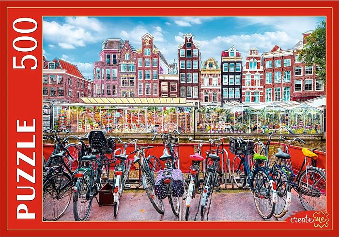 Puzzle Red Cat 500 pieces: Flower market in Amsterdam ШТП500-7131