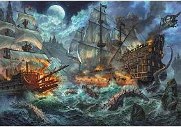 Puzzle Clementoni 6000 pieces: The Battle of the Pirates