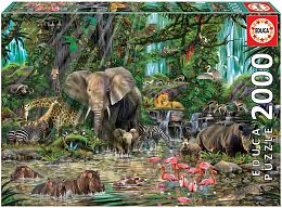 Puzzle 2000 details Educa African jungle