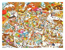 Pintoo puzzle 1200 pieces: Peiji. Forest Market