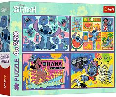 Trefl 4x250 puzzle pieces: Lilo and Stitch