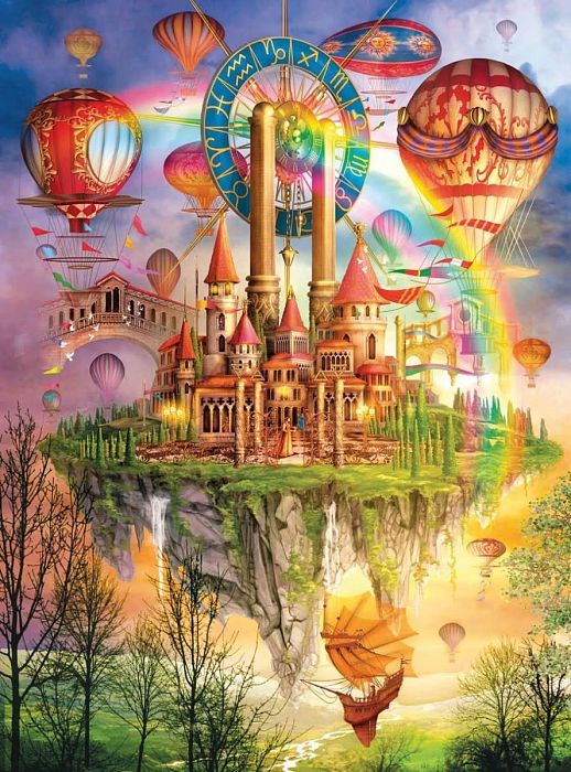 Pintoo puzzle 4000 pieces: Marchetti Flying castle Н1757