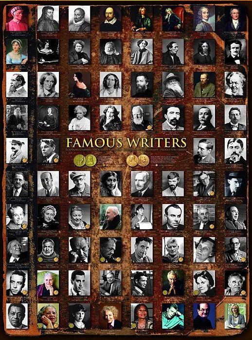 Puzzle Eurographics 1000 details: Famous writers 6000-0249