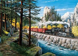 Cobble Hill 1000 Pieces Puzzle: Train in the Mountains