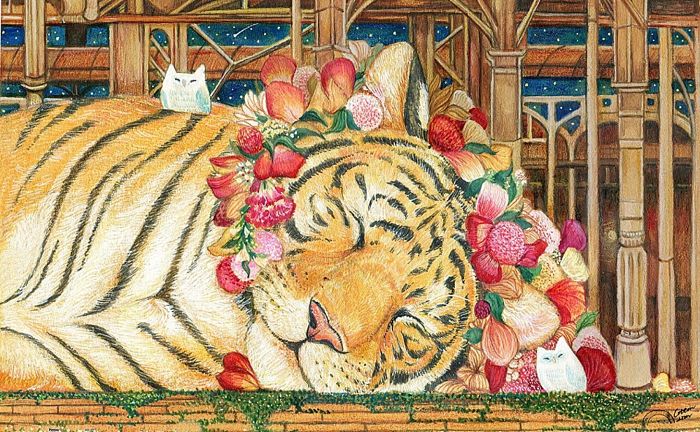 Pintoo 1000 piece puzzle: Good night tiger Н2146