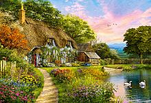 Castorland Puzzle 1500 details: Country cottage