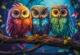 Castorland 1000-piece Puzzle: Three Owls (MARKDOWN)