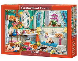 Castorland Puzzle 1500 pieces: A commotion in the bathroom