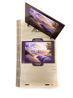 Wooden puzzle with 500 pieces. The magic of nature. Sunset over a lavender field