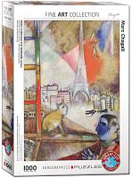 Puzzle Eurographics 1000 pieces: Marc Chagall - Paris window