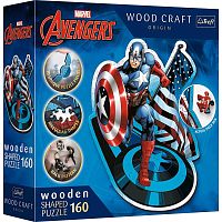 Wooden Trefl Puzzle 160 pieces: The Avengers. The Fearless Captain America