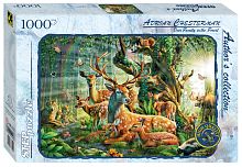Step puzzle 1000 pieces: The world of forest animals