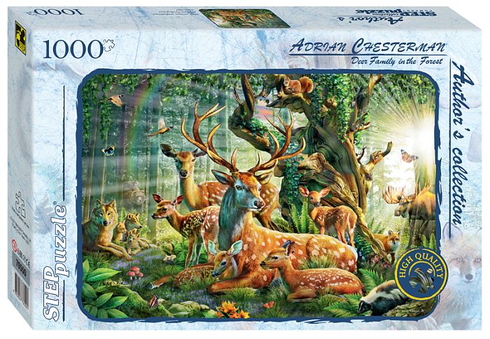 Step puzzle 1000 pieces: The world of forest animals 79550