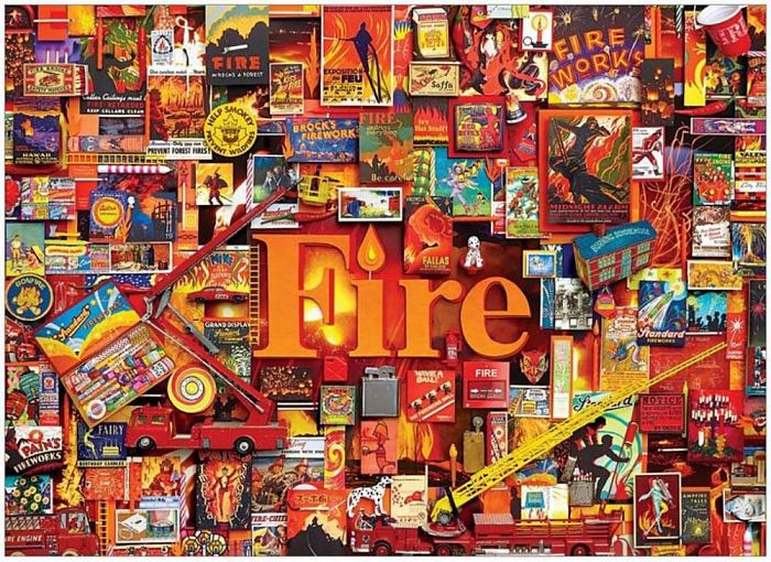 Cobble Hill puzzle 1000 pieces: Collage elements - Fire 80173