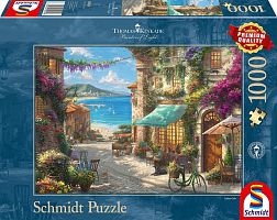 Schmidt puzzle 1000 pieces, Thomas kinkade .Cafe on the Italian Riviera