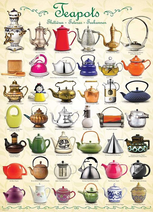 Eurographics 1000 pieces puzzle: Teapots 6000-0599